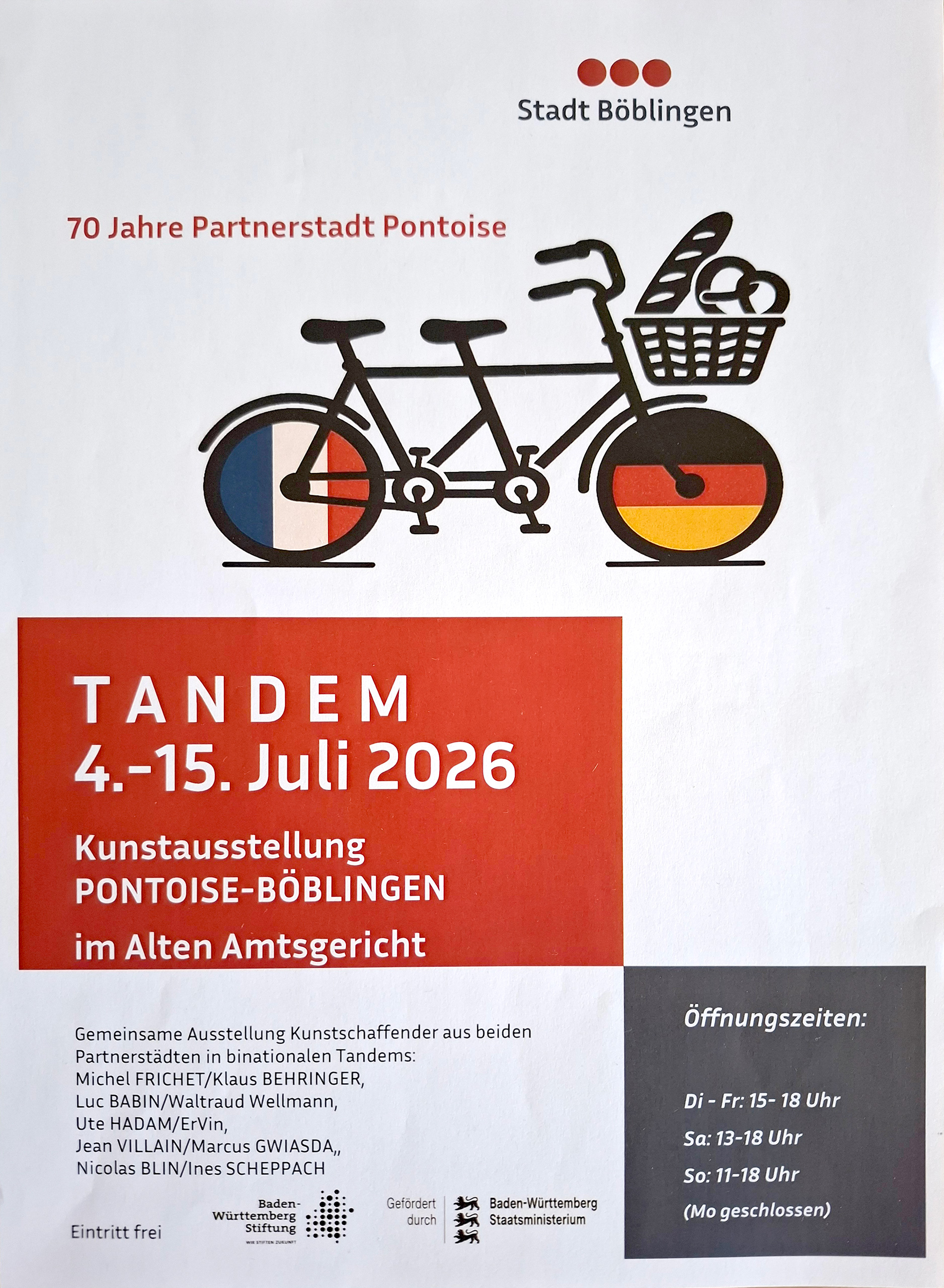 Tandem — Künstlerische Positionen aus Böblingen und Pontoise